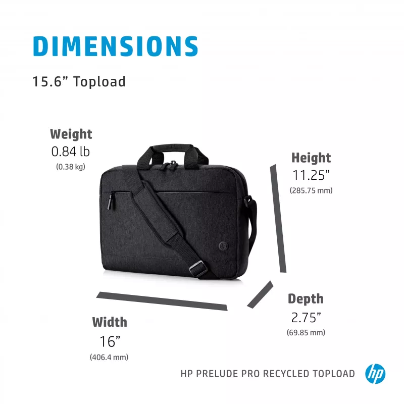 Aktetas HP Prelude Pro 15,6 inch gerecyclede toploader