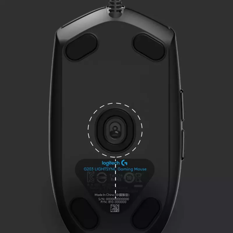 LOGITECH G203 Lightsync gaming-muis USB zwart