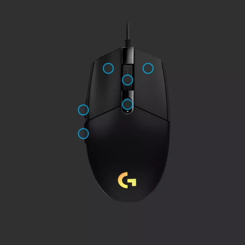 LOGITECH G203 Lightsync gaming-muis USB zwart