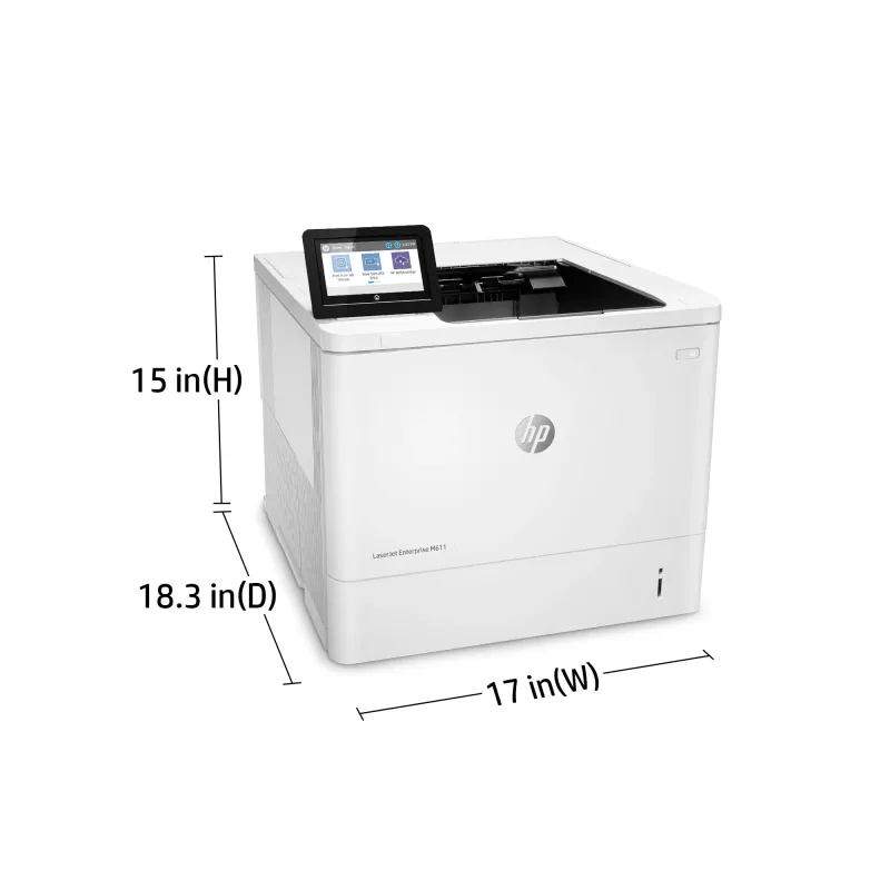 HP LaserJet Enterprise M611dn, laser, 1200 x 1200 DPI, A4, 61 ppm, dubbelzijdig printen, netwerkgeschikt