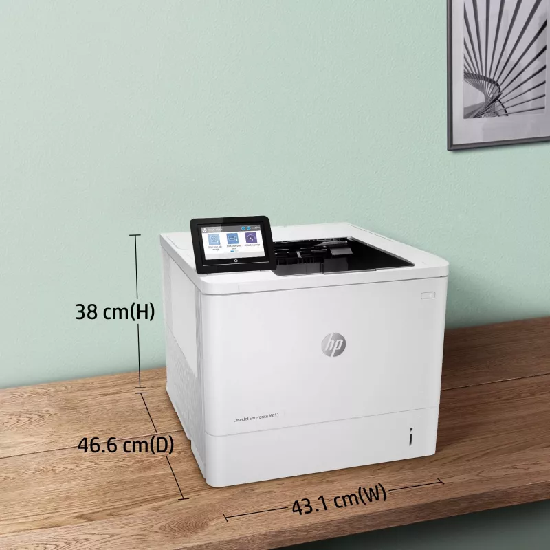 HP LaserJet Enterprise M611dn, laser, 1200 x 1200 DPI, A4, 61 ppm, dubbelzijdig printen, netwerkgeschikt