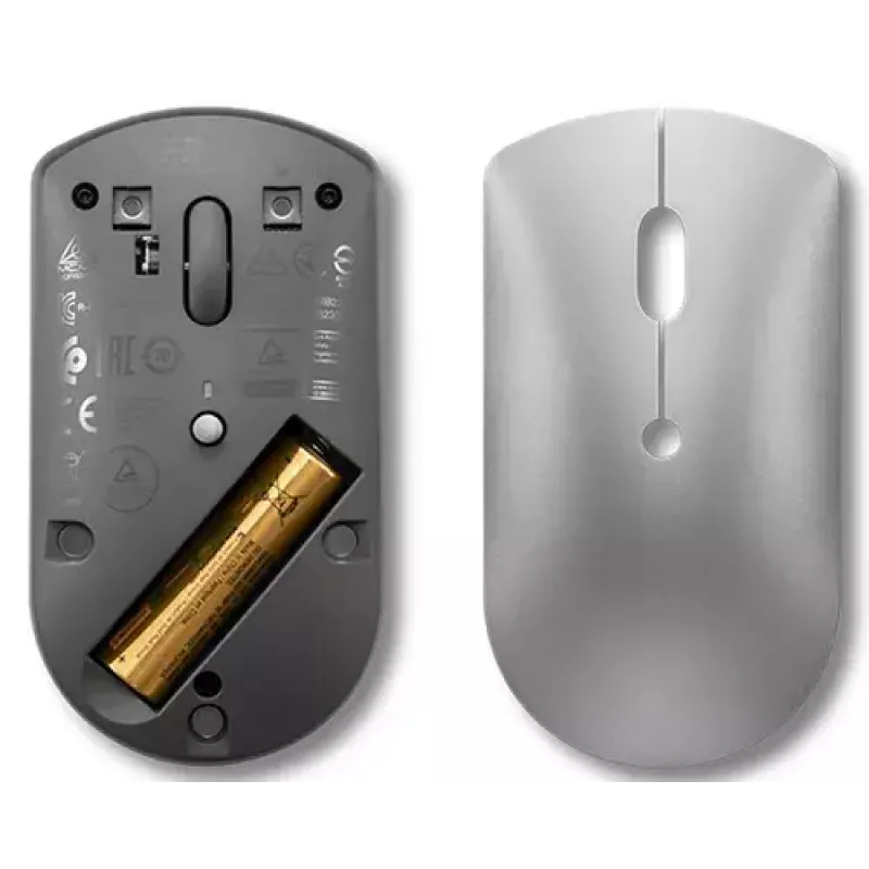 Lenovo 600 optische Bluetooth-muis — 2400 dpi, Bluetooth 5.0 dual-host, 3 knoppen, kogelscrollwiel, ijzergrijs