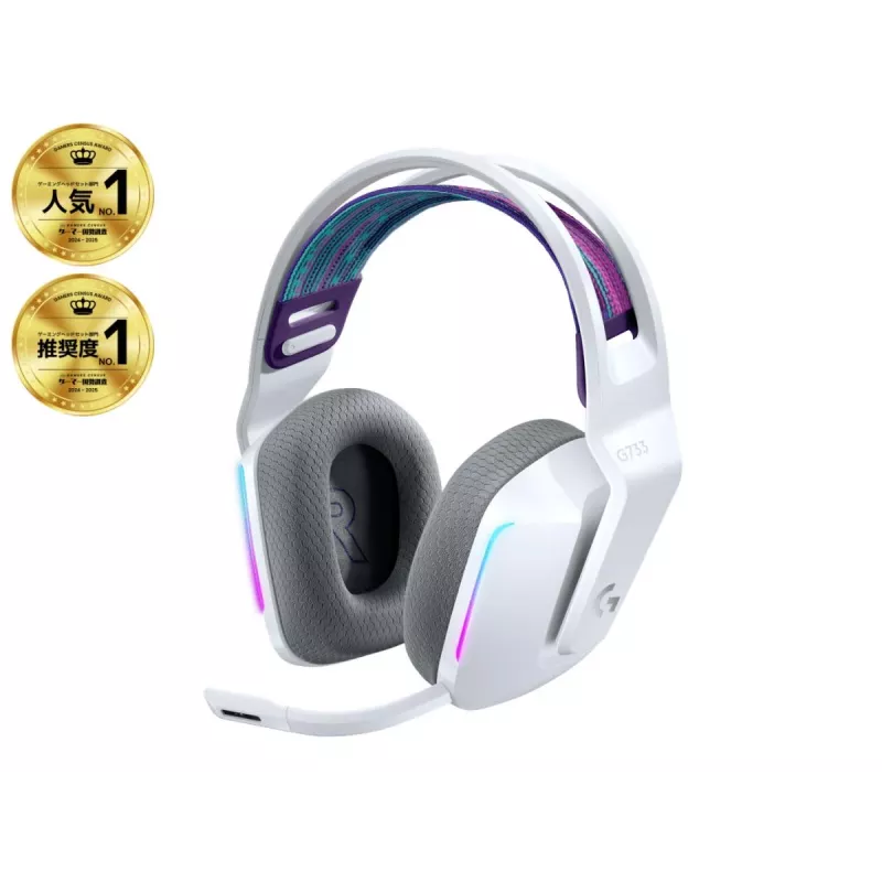 LOGITECH G733 Lightspeed draadloze RGB gaming-headset wit