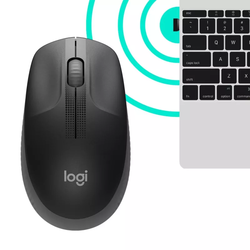 LOGITECH M190 full-size draadloze muis charcoal
