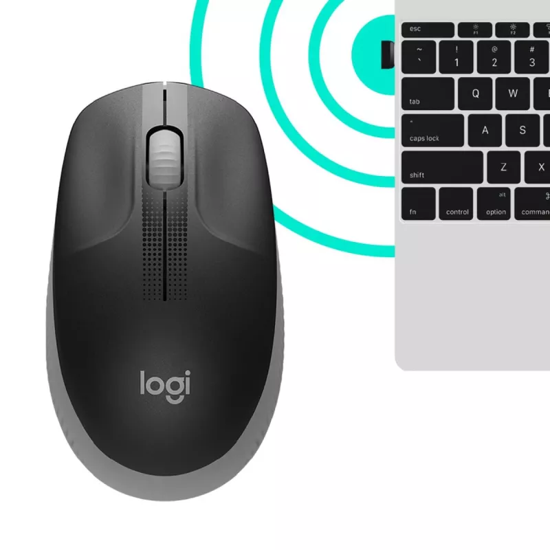 LOGITECH M190 full-size draadloze muis middernachtgrijs