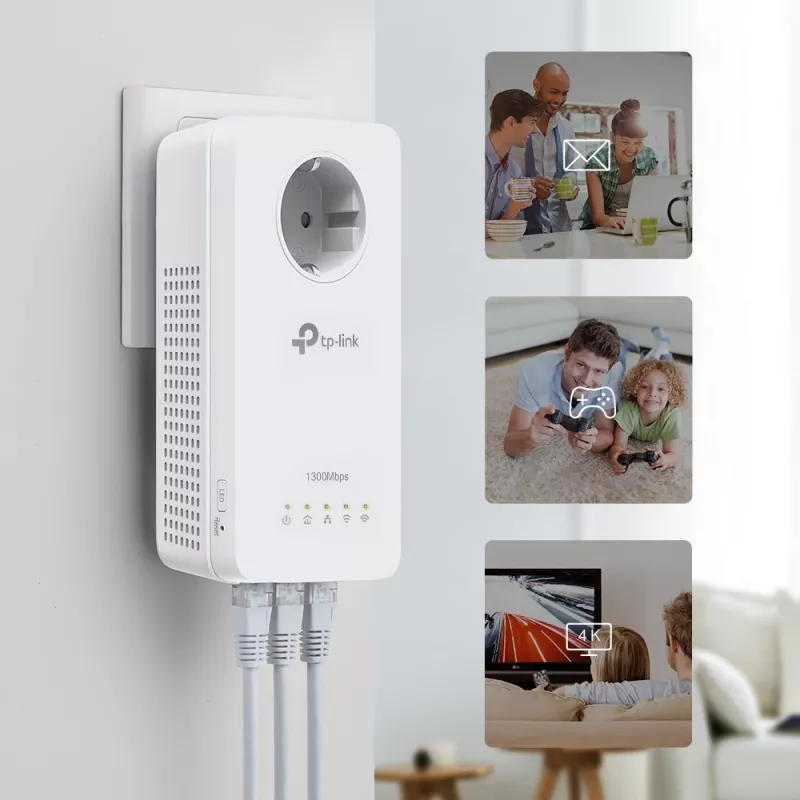 TP-Link TL-WPA8631P KIT PowerLine-netwerkadapter 300 Mbit/s Ethernet LAN Wi-Fi wit 2 stuks