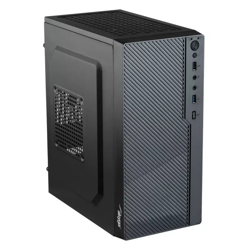 Akyga AK36BK Micro-ATX-pc-behuizing, Micro ATX / Flex ATX / Mini ITX, USB 3.0 + USB 2.0, zonder voeding, zwart