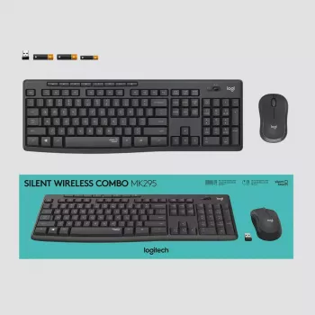 Logitech MK295 Silent Wireless Combo toetsenbord RF Wireless QWERTY US International zwart
