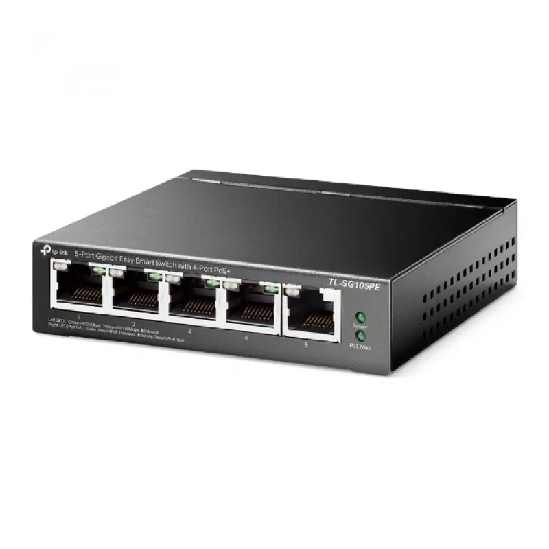 TP-Link 5-poorts Gigabit Easy Smart PoE-switch met 4-poorts PoE+