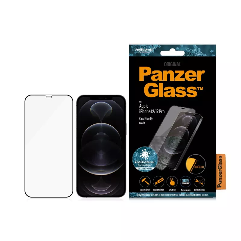 PanzerGlass ® beeldschermfolie iPhone 12 | 12 Pro | Edge-to-Edge