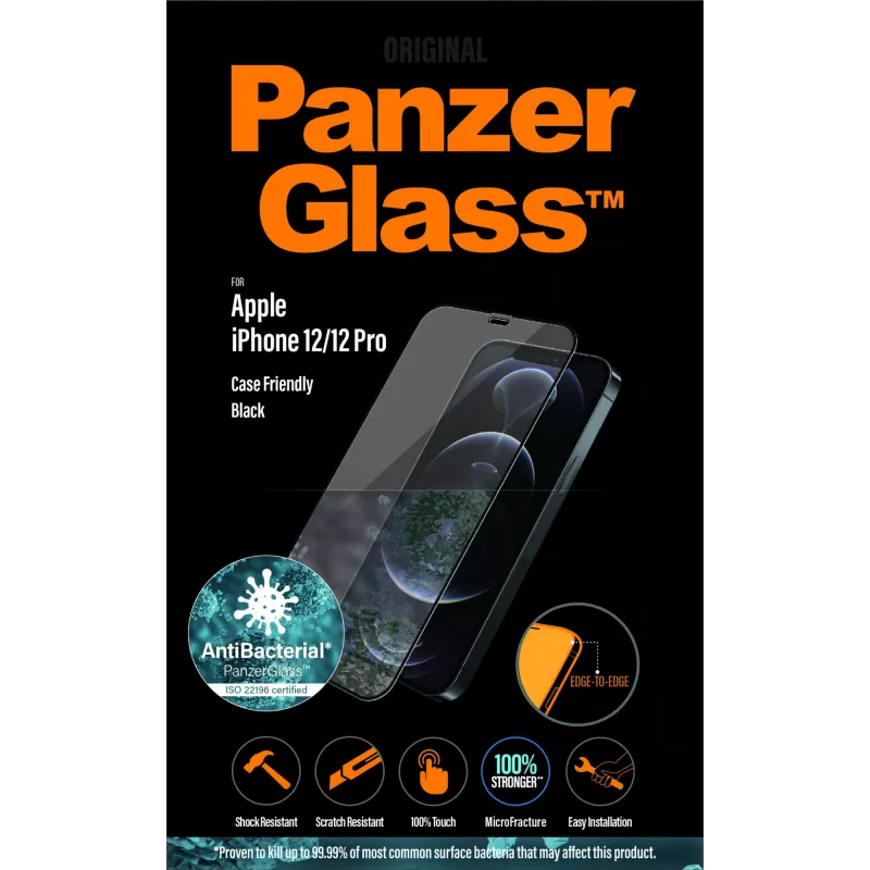 PanzerGlass ® beeldschermfolie iPhone 12 | 12 Pro | Edge-to-Edge