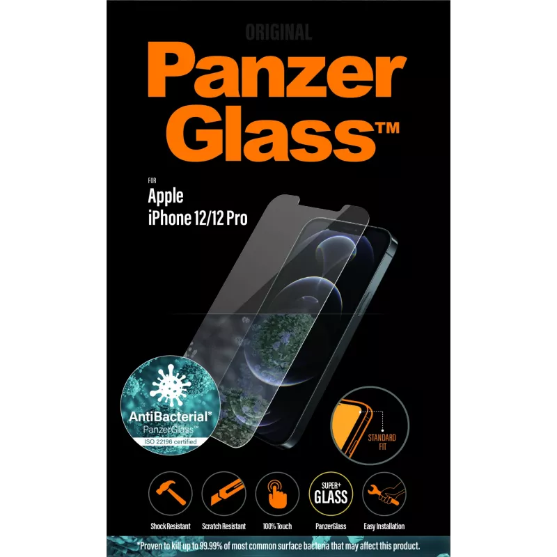 PanzerGlass ® beeldschermfolie iPhone 12 | 12 Pro | standaardaanpassing