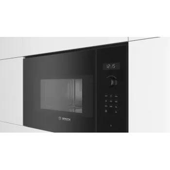Inbouw-magnetron solo Bosch Serie 6 BFL524MB0 — 800 W, 20 L, grill, touch- & draaiknop, zwart