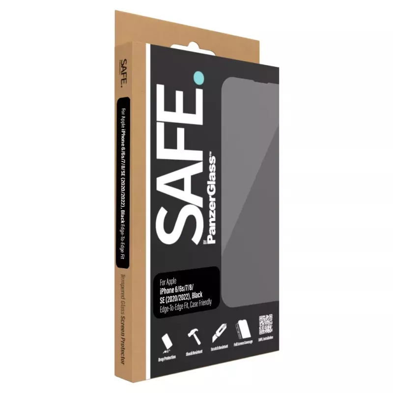 PanzerGlass SAFE. by ® beeldschermfolie iPhone 8 | 7 | 6 | 6s | SE (2020/2022) | randloos