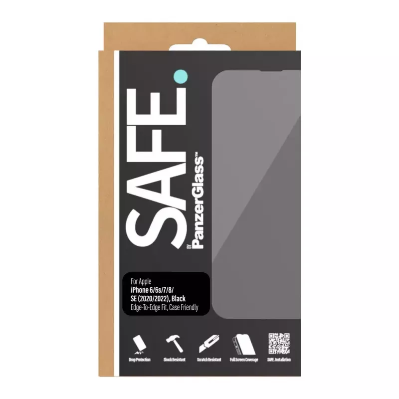 PanzerGlass SAFE. by ® beeldschermfolie iPhone 8 | 7 | 6 | 6s | SE (2020/2022) | randloos
