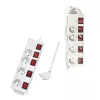 Verlengsnoer LogiLink LPS252 1,5 m 4 stopcontacten binnen wit
