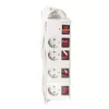 Verlengsnoer LogiLink LPS252 1,5 m 4 stopcontacten binnen wit