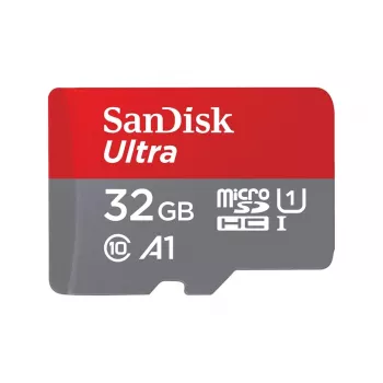 SanDisk 32GB Ultra microSDHC UHS-I geheugenkaart met adapter – 98MB/s, C10, U1, Full HD, A1