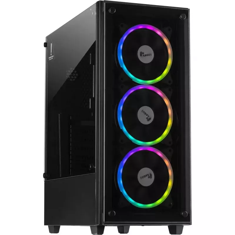 PC-behuizing Inter-Tech C-303 Mirror full tower zwart