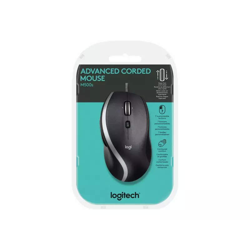 LOGITECH Advanced kabelmuis M500s USB zwart