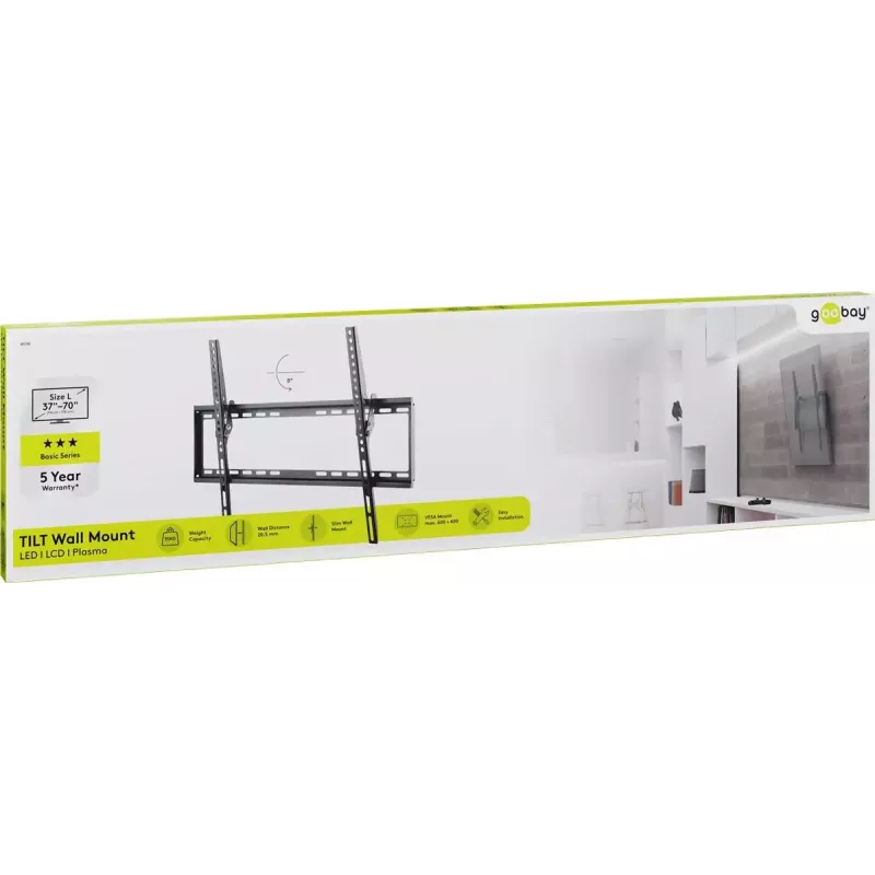 Tv-muurbeugel Wentronic 49741 177,8 cm (70 inch) zwart