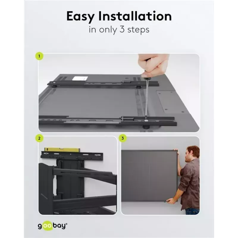 Goobay tv-muurbeugel Basic FULLMOTION M 35 kg 32-55 inch