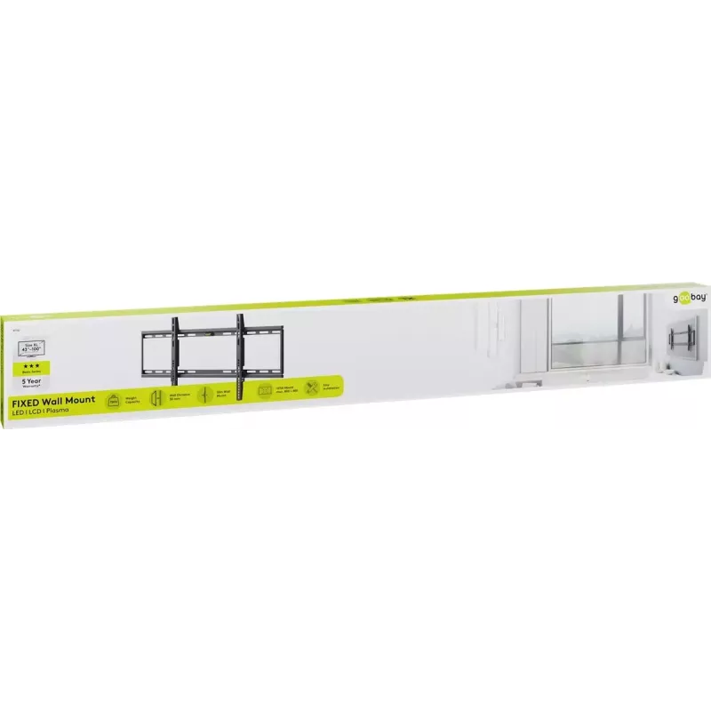 Goobay tv-muurbeugel Basic FIXED XL maximale draagkracht 75 kg