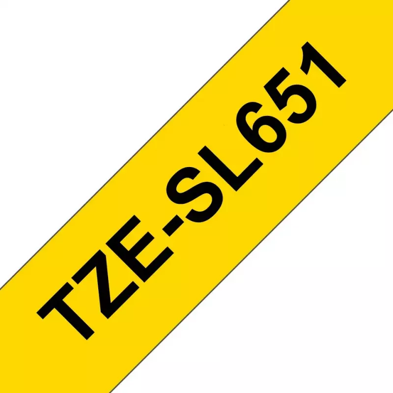 Brother TZE-SL651 etikettenlint zwart op goud