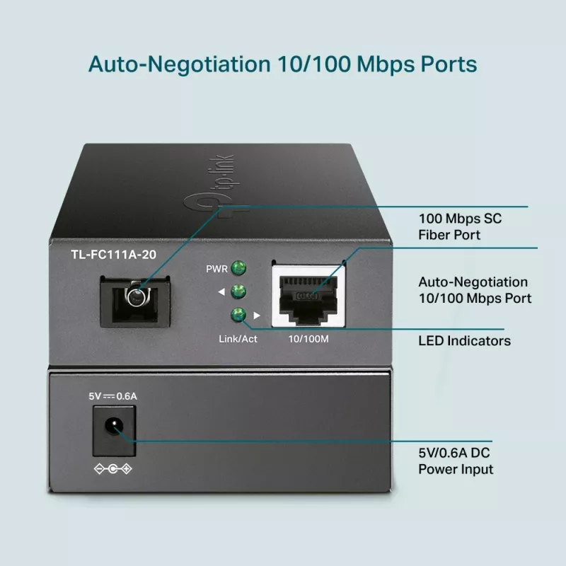 TP-Link 10/100 Mbps WDM mediaconverter
