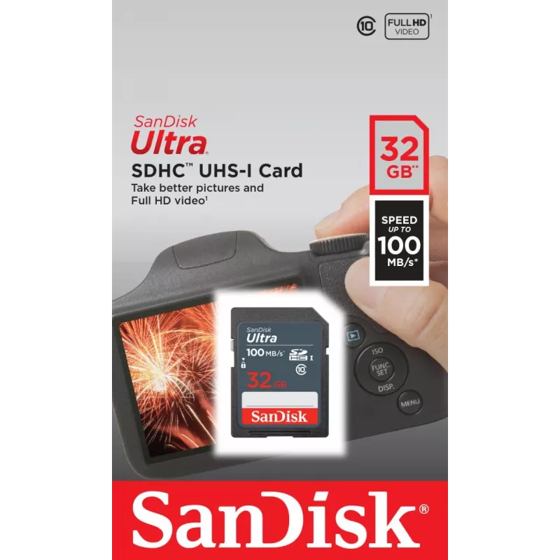 WESTERN DIGITAL SanDisk Ultra 32GB SDHC geheugenkaart 100 MB/s (SDSDUNR-032G-GN3IN)
