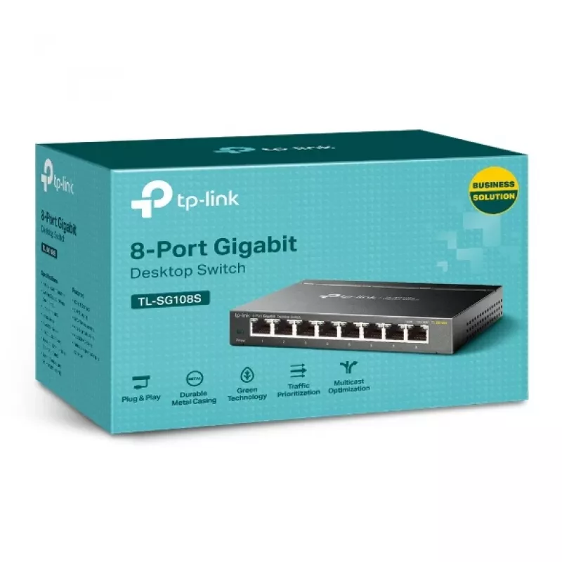 Netwerkswitch TP-Link TL-SG108S 8-poorts 10/100/1000Mbps