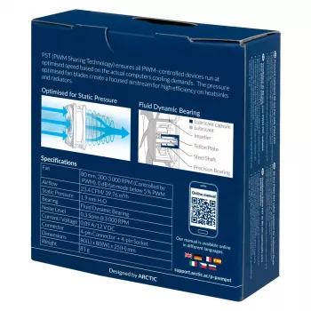 ARCTIC P8 PWM PST - drukgeoptimaliseerde 80-mm-ventilator met PWM PST