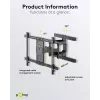 Goobay tv-muurbeugel Pro FULLMOTION (L) 60 kg 37–70 inch
