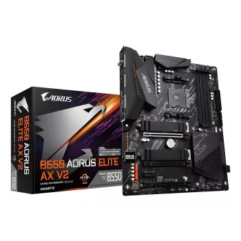 Moederbord GIGABYTE B550 AORUS ELITE AX V2 ATX, AMD B550, Socket AM4, DDR4, 4 DIMM, Wi-Fi 6E, 2.5Gb LAN