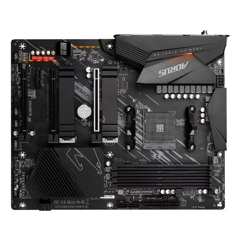 Moederbord GIGABYTE B550 AORUS ELITE AX V2 ATX, AMD B550, Socket AM4, DDR4, 4 DIMM, Wi-Fi 6E, 2.5Gb LAN