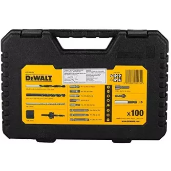 Borenset DeWalt DT71563-QZ — 100-delig voor metaal, incl. schroefbits en draagkoffer