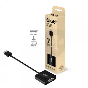 CLUB3D CAC-1302 Videokabeladapter 0,5 m HDMI type A (standaard) VGA (D-Sub) Zwart