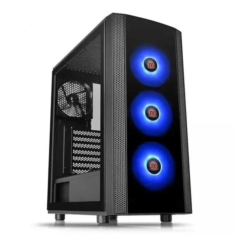 PC-behuizing Thermaltake Versa J25 TG RGB Midi Tower Zwart