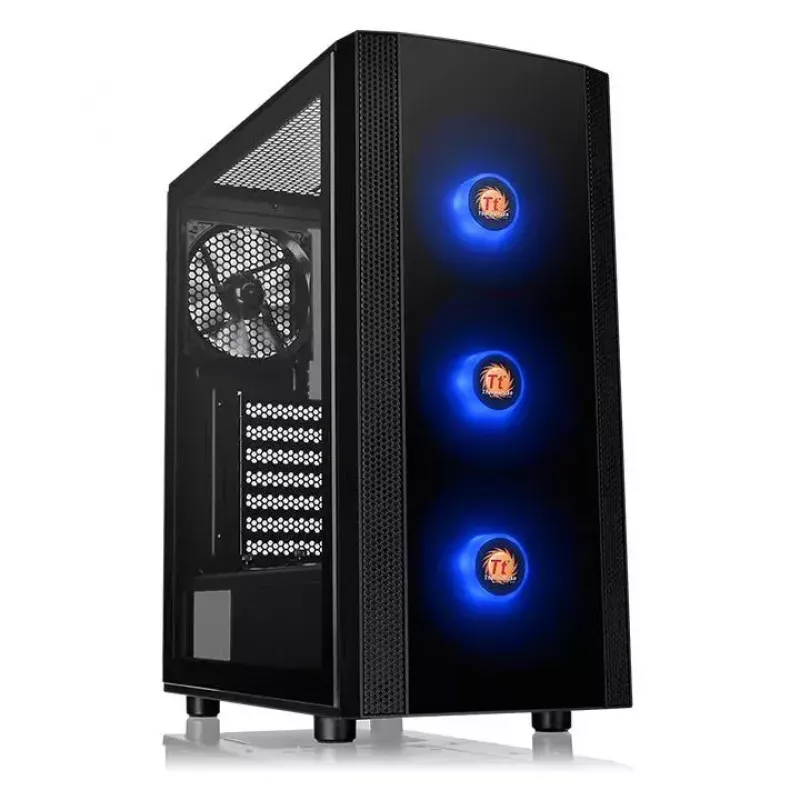 PC-behuizing Thermaltake Versa J25 TG RGB Midi Tower Zwart