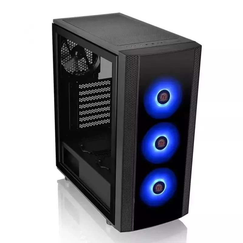 PC-behuizing Thermaltake Versa J25 TG RGB Midi Tower Zwart