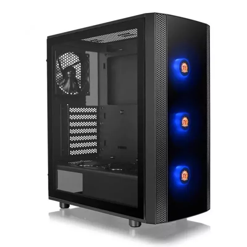 PC-behuizing Thermaltake Versa J25 TG RGB Midi Tower Zwart