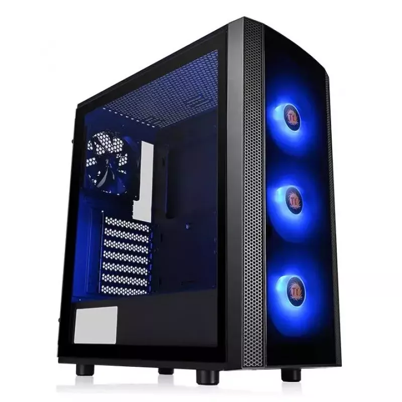 PC-behuizing Thermaltake Versa J25 TG RGB Midi Tower Zwart