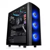 PC-behuizing Thermaltake Versa J25 TG RGB Midi Tower Zwart