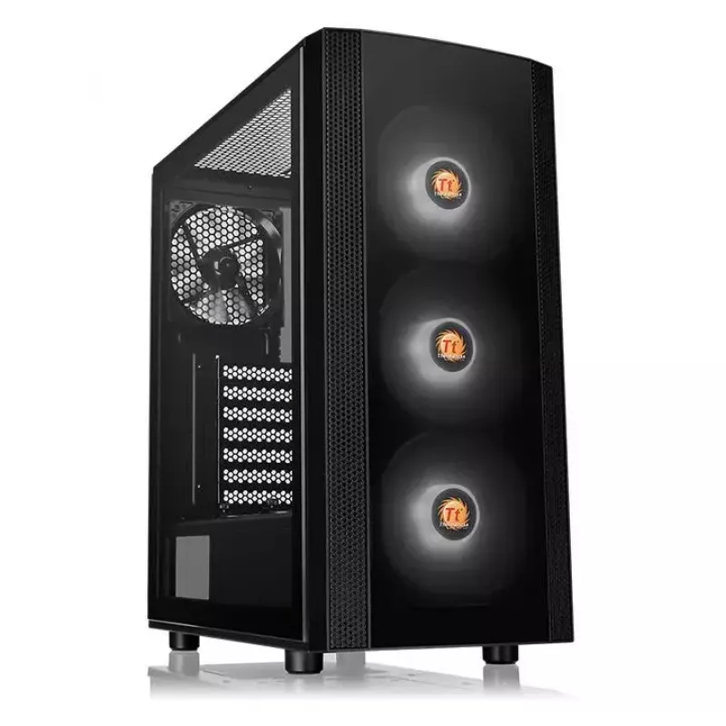 PC-behuizing Thermaltake Versa J25 TG RGB Midi Tower Zwart