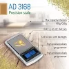 Precisieweegschaal Adler AD 3168, 100 g capaciteit, 0,01 g nauwkeurigheid, zilver, draagbaar