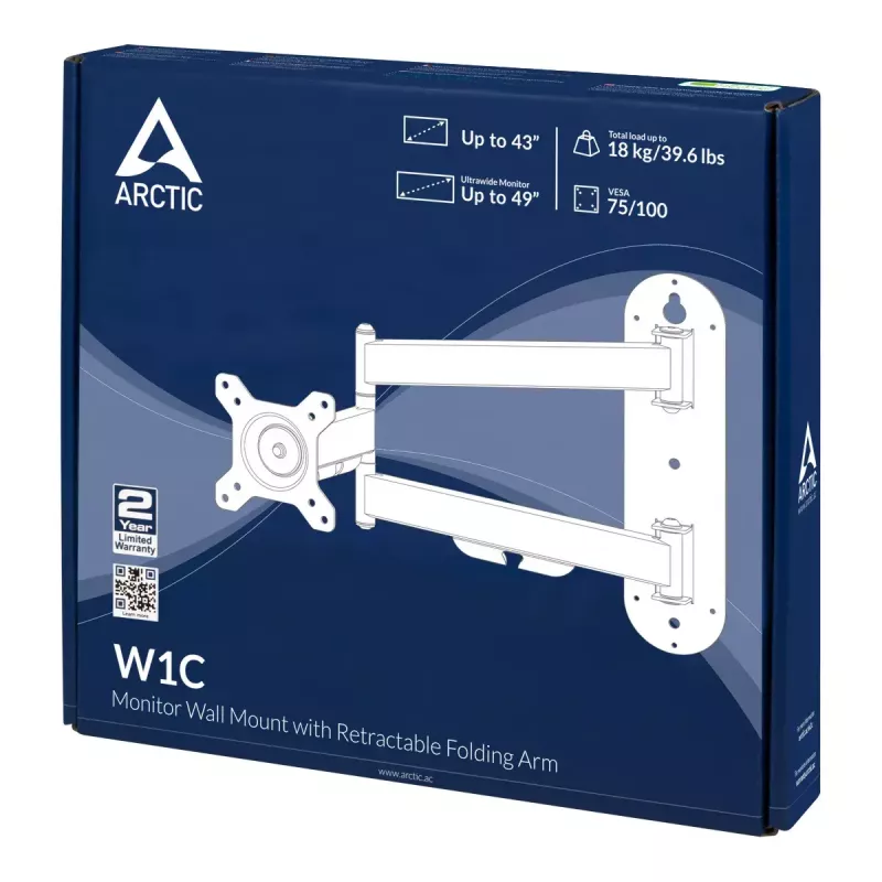ARCTIC W1C - Wandsteun met uitschuifbare zwenkarm