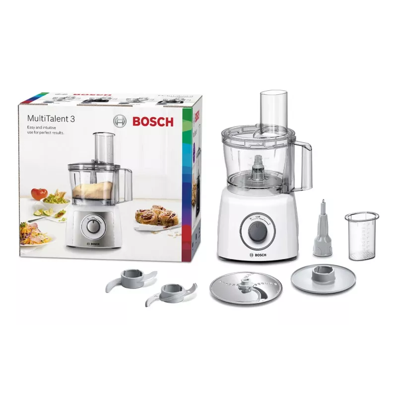 Keukenmachine Bosch MCM3100W — 800 W, 2,3 L kom, 2 snelheden, turbo, wit