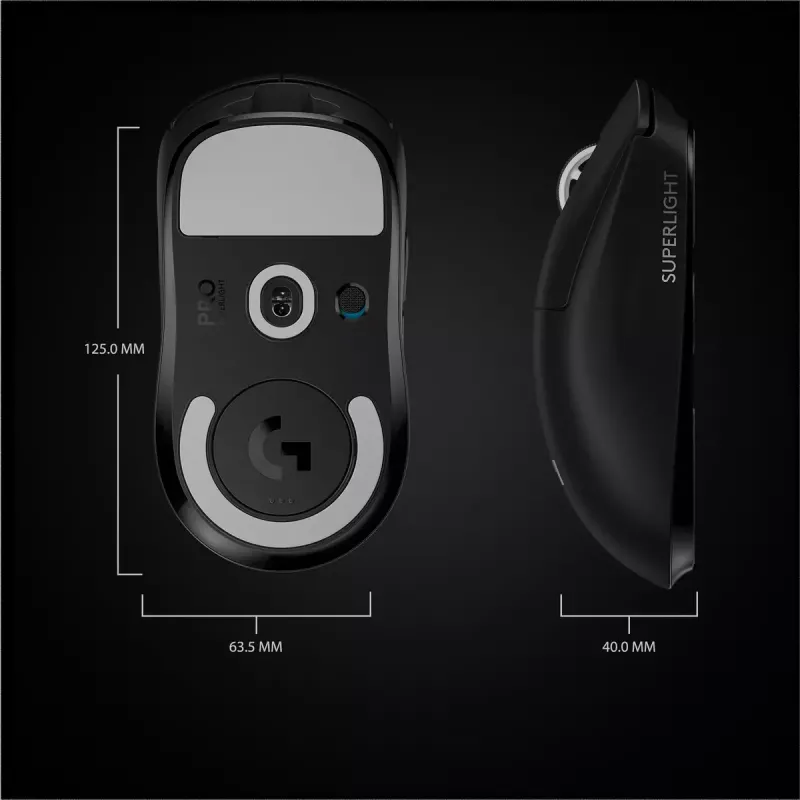LOGITECH gamingmuis - Pro X Superlight Wireless - zwart