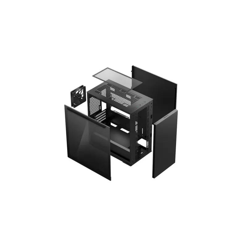 PC-behuizing DeepCool MACUBE 110 Midi-Tower Zwart — microATX/Mini-ITX, gehard glas, ondersteunt GPU 320 mm, CPU-koeler 165 mm