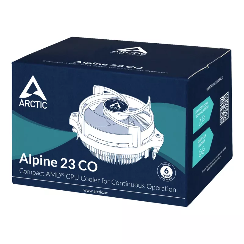 ARCTIC Alpine 23 CO - Compacte AMD CPU-koeler voor continu gebruik